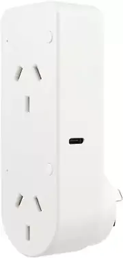 Smart Wi-Fi Double Plug Adaptor with USB-A and USB-C Chargers