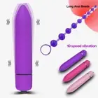10 Speed Vibrator Mini Backdoor Clit G-Spot Dildo Stimulator Bullet Sex Toy