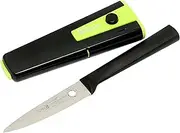 Wiltshire WI-41160 Staysharp Paring Knife 9 cm, Stainless Steel Sharp Blade with Sharpener, Kitchen Knife with Self Sharpening System, Silver & Black