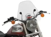 Slipstreamer Clear Spitfire Windshield w/ Chrome Hardware for 1" Harley Models