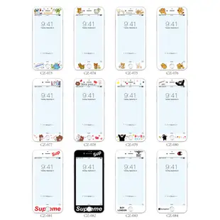 【台灣出貨】卡通滿版軟邊鋼化玻璃貼 浮雕螢幕保護貼 iPhone6 7 8 plus X XS XR XS MAX玻璃貼