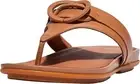 FitFlop Gracie Rubber-Circlet Women's Thong Sandals - Latte Tan Size 8.5