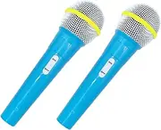 CONGARTENO 2Pcs Microphone Props Safe Simulation Microphone for Pretend Play Stage Performances and Party Favors Durable