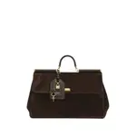 [Dolce & Gabbana] Dolce & Gabbana Sicily Suede Tote Bag ONE SIZE BROWN