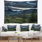 Designart 'Giants Castle Hills' Landscape Photography Tapestry Blanket Décor Wall Art for Home and Office Large: 50 in. x 60 in