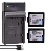 2x Battery +Charger for HITACHI DZ-BP07PW BP14S DZ-GX5020A DZ-BP07PW DZ-HS500A