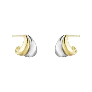 Georg Jensen 喬治傑生 CURVE 18K金純銀耳環