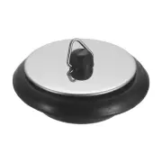 1.57" Bathtub Drain Stopper, Universal Rubber Sink Plug Blocker, Silver