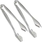 MAGICLULU Serving Tongs Ice Cube Clip Stainless Steel Mini Tongs for Kitchen Home