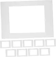 GLEAVI 10pcs White Cardboard Picture Matting Cutouts for Photo Frames Versatile DIY Display for Art Prints and Photos for Unique Framing Options