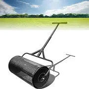 Compost Spreader, Durable Lawn Roller, 27 Inch Lightweight Manure Spreader with Upgrade T Shaped Handle,Top Soil Spreader for Lawn and Garden Care Manure Spreaders Roller