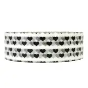 Colorful Patterns Washi Masking Tape, Black Baby Hearts
