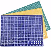1 Pc A4/A5 Rotary Cutting Mat Single Sided Non-Slip Sewing Mat Thick Durable Cutting Board Crafting DIY Art Tool for Fabric Sewing and Scrapbooking Project(Random Color)