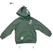 365 Kids Garanimals Dinosaur Hoodie Boys 8 Green Long Sleeve Kids Pull Over