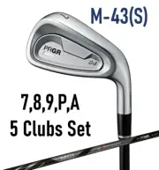 PRGR 04 IRON SET #7, 8, 9, P, A MCI GRAPHITE SHAFT M-43 S-FLEX 5 CLUBS SET