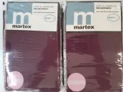 Martex Set Of 4 Standard Seal Brushed Microfiber Pillowcases 20x30 in. magenta