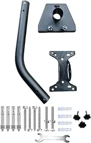 Wall Antenna Bracket, TV Antenna Adjustable Outdoor Mount Bracket, Iron Material Pole Mounting Bracket for Work Area, Outdoor Environment, Home, Roof