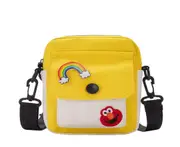 B10 Sesame Street Messenger Bag Canvas Cartoon Shoulder Small Bag Women