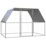 Chicken Cage Silver and Grey 3x2x2 m Galvanised Steel vidaXL