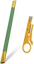 Network Cable Looser Mini Engineer Wire Stripper Wire Straightener Dual Twisted Wire Separators for CAT7/CAT6A/CAT6/CAT5 and Telephone Lines(Green)