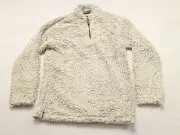 True Grit Men's Frosty Tipped Quarter Zip Pullover CK7 Ivory Small NWT