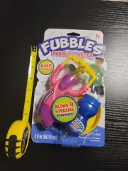 FUBBLES BUBBLE BLASTER lights up 2oz Of Bubbles.. BLOWS 4 STREAMS OF BUBBLES T2