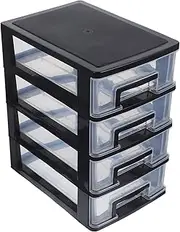 [TEHAUX] Four-layer Storage Cabinet Plastic Drawer Closet Living Room Organizer