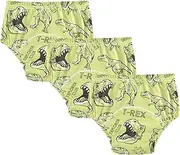 Baby Boys Sleep Training Pants Soft Cotton Nighttime Potty Training Pants Shorts Underwear for Toddler 4T Dinosaurs Sharp Teeth