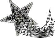 DOITOOL Star Shaped Rhinestone Patch for Clothes Stylish DIY Applique Decoration for Garments and Accessories for Repairing and Customizing with Beaded Chain