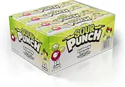 Sour Punch Straws, Rainbow Fruit Flavors, Chewy Sweet & Sour Candy, 2oz Tray (24 Pack)