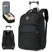 Rolling Backpack with Wheels Suitable for 17.3-Inch Laptop Business Backpack for