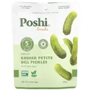 Poshi, Snacks, Premium Kosher Petite Dill Pickles With Sea Salt, 2 oz (56 g)