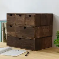 在飛比找蝦皮商城精選優惠-實木桌面收納盒組合抽屜文件櫃儲物盒 萬家樂