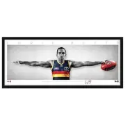 EDDIE BETTS ADELAIDE CROWS SIGNED FRAMED WINGS POSTER AFL MEMORABILIA