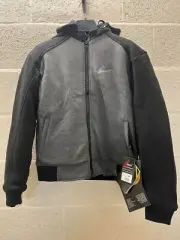 Weise Stealth Motorcycle Aramid Hoodie Zip Through Black Grey Aramid Lining