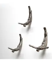 Global Views Wall Diver Thai Silver Leaf