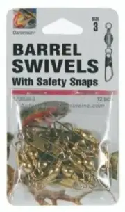 Danielson Swivel Barrel w/Safety SNAP GR BLK sz 2/0