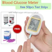 Blood Glucose Monitor Kit Large Screen Blood Sugar Meter+50pcs Lancets & Strips