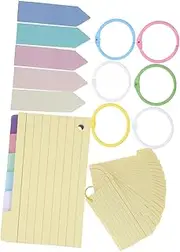 jojofuny 1set Flashcards with for Studying Colored Index Cards for Vocabulary Learning Memory Word Cards for Home and School Design for English Retention