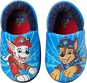 [Nickelodeon] Boys’ Paw Patrol Slippers – 3D Plush Chase and Marshall Fuzzy Slippers (Toddler/Boy)