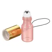 2Pcs 3mL Roller Bottles Refillable Containers Essential Oil Roller Ball, Pink