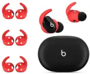 3 Pair Anti Slip Earhook Eartip for Beats Studio Buds [NOT Fit in Case] (Red)