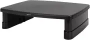 Amazon Basics Rectangular Adjustable Computer Monitor Riser Desk Stand Black