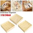 7/16/24Grid Non-woven Fabric Bra Panty Sorting Cases Socks Storage Box