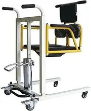 Patient Transfer Chair Hydraulic Patient Lift Wheelchair for Home Transfer Lift Portable Wheelchair Lift Bathroom Commode W/Backrest Removable Toilet Lift Wheelchair