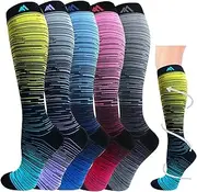[Hi Clasmix] Graduated Medical Compression Socks for Women&Men 20-30mmhg Knee High Sock