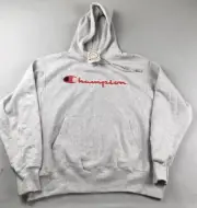 Champion Reverse Weave Hoodie Mens Large Gray Pullover Hooded Sweatshirt NWT