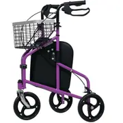 Advwin Rollator Walker 3 Wheel with Basket and Tray, for Seniors Elderly, Purple