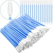 200 Pieces Foam Swab Cleaning Swab Foam Tips Sponge Stick for Inkjet Blue