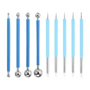 9Pcs Ball Embossing Stylus Set, Silicone Clay Sculpting Tool, Multicolor